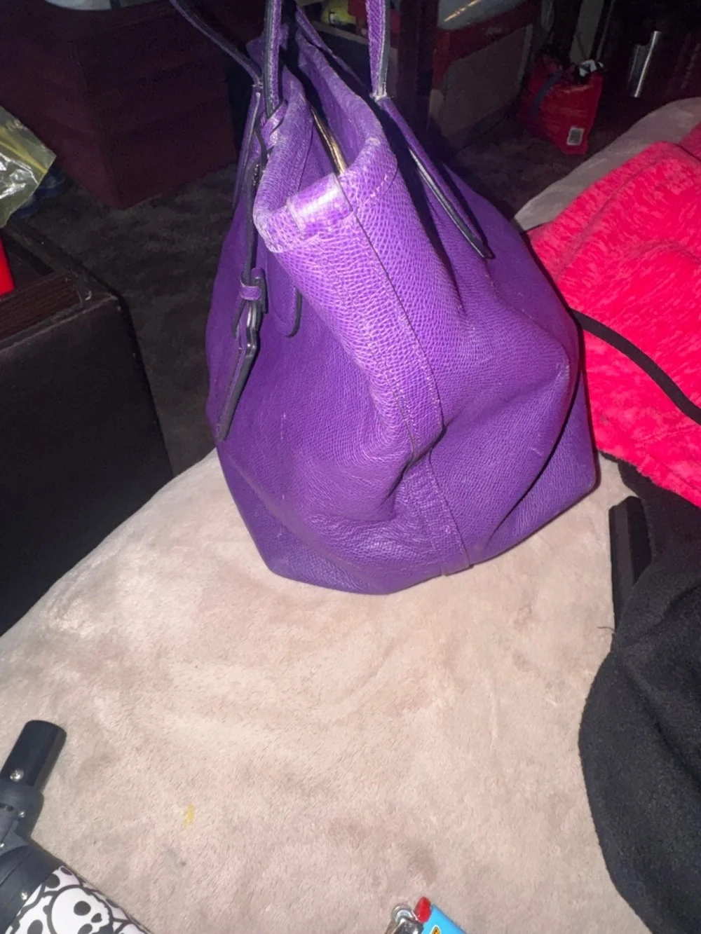 Purple coach purse